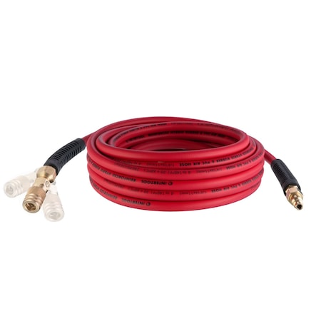 Intertool Hybrid Air Hose, 25 ft. x 1/4 in., Red PT08-1761